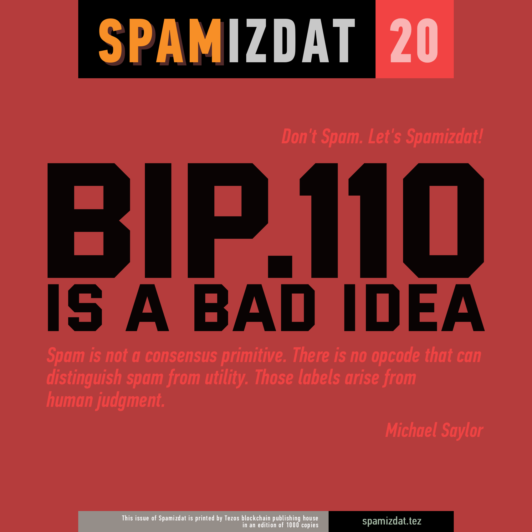 Spamizdat 20 - BIP 110